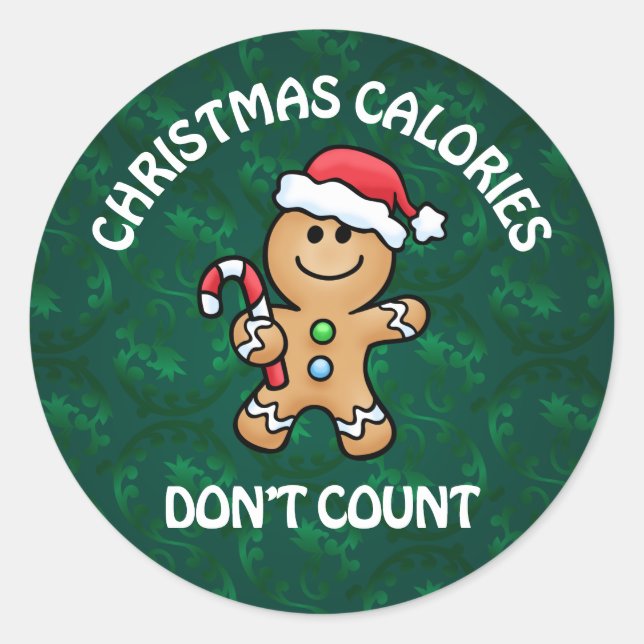 Rond Sticker pour pain d'épice de Noël (Devant)