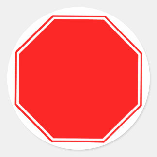 Rond Sticker pour panneau d'arrêt vide/personnalisable