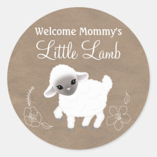 Rond Sticker pour petit agneau