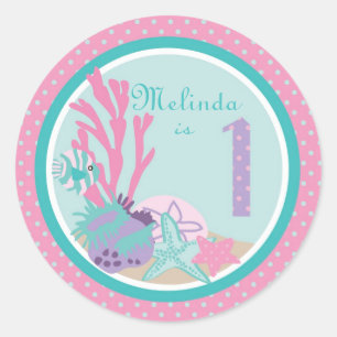Rond Sticker pour petite sirène 1