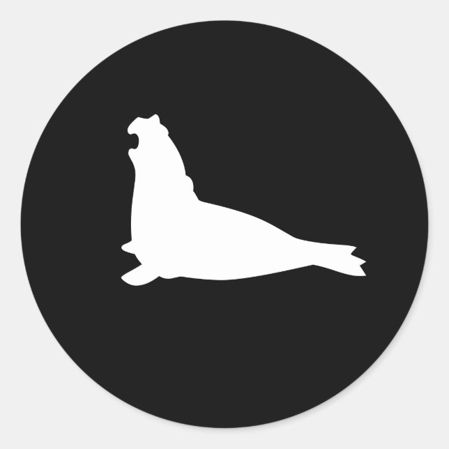 Rond Sticker pour phoque éléphant blanc (Devant)