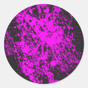 Rond Sticker pour pinceau violet