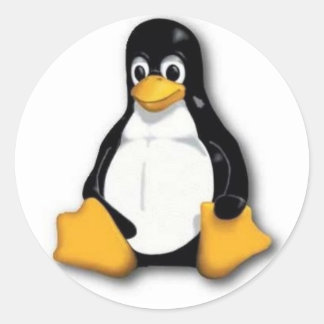 Rond Sticker pour pingouin Tux Linux