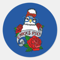 Sticker pour poulet en soie de Chicks Rock