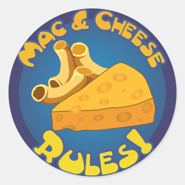 Rond Sticker pour règles Mac et fromage (Devant)