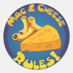 Rond Sticker pour règles Mac et fromage