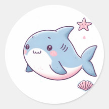 Sticker pour requin mignon - Design amusant inspir