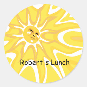 Rond Sticker pour sac à lunch personnalisé
