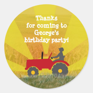 Rond Sticker pour sac préféré de la partie Tracteur rou