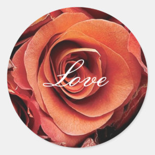 Rond Sticker pour sceau d'enveloppe Mariage d'amour