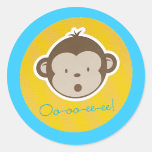 Rond Sticker pour singe
