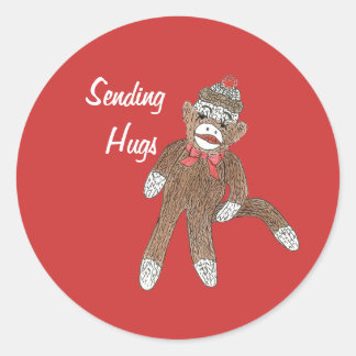 Rond Sticker pour singe Hug