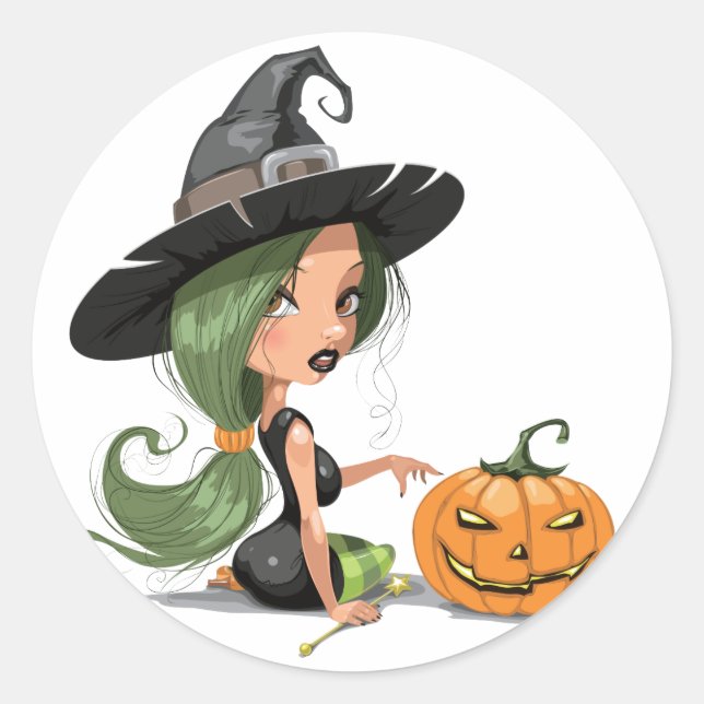 Rond Sticker pour sorcière (Devant)