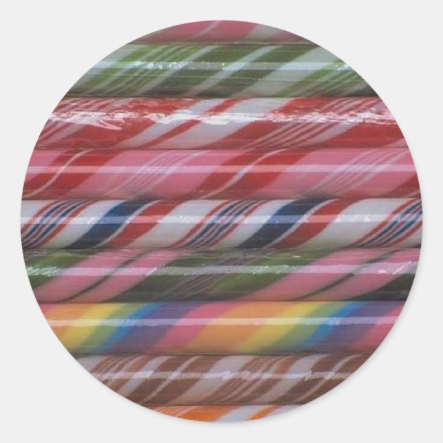 Rond Sticker pour Sucres de canne arc-en-ciel (Devant)
