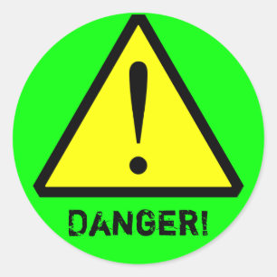 Rond Sticker pour Symbole d'Avertissement Personnalisab