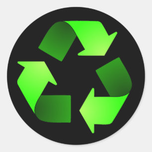 Rond Sticker pour symbole de recyclage