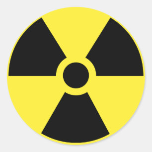 Rond Sticker pour symbole radioactif