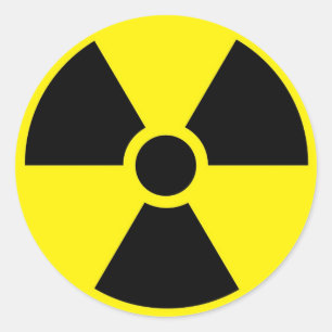 Rond Sticker pour symbole radioactif