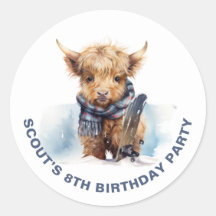 Sticker pour vaches Highland Snowboard personnalis