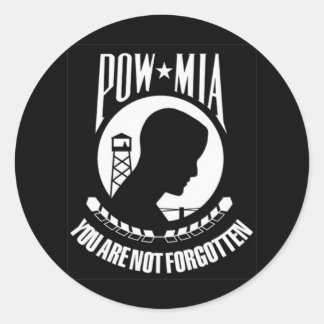 Rond Sticker POW MIA