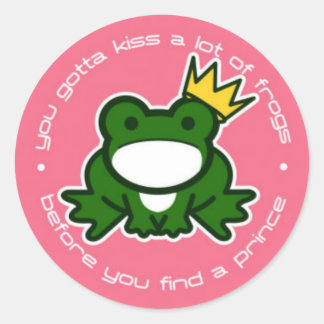 Rond Sticker Prince de grenouille
