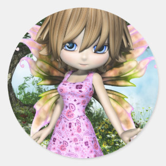 Rond Sticker Princesse Lil Fairy