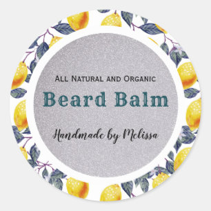 Rond Sticker produit pour baume à barbe pour soins pers