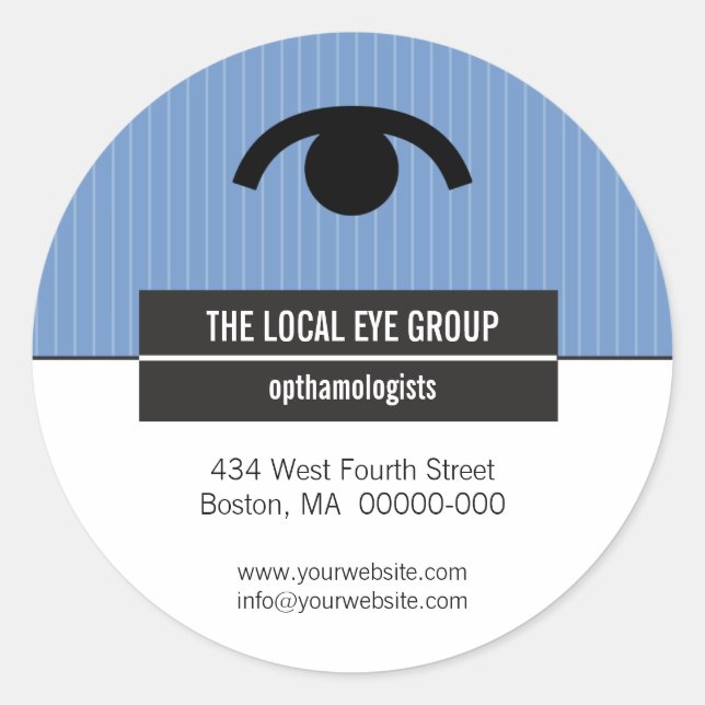 Rond Sticker promotionnel optique iconographique (Devant)