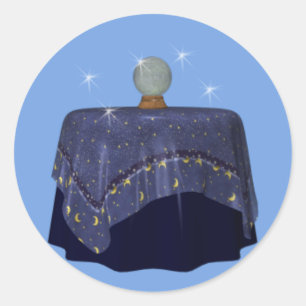 Rond Sticker Psychique Crystal Ball Fortune
