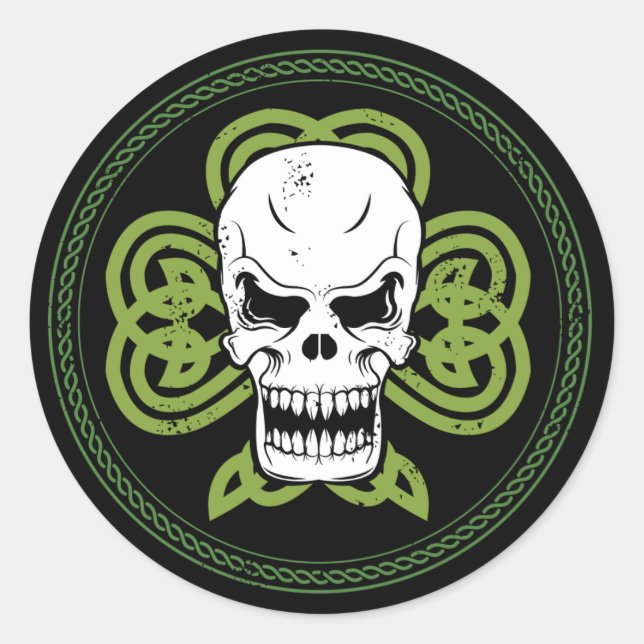 Rond Sticker punk irlandais (Devant)