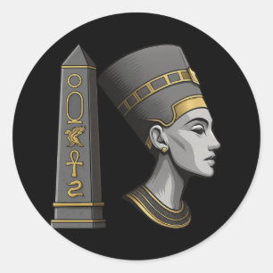 Rond Sticker Pyramid Queen - Viny égyptien