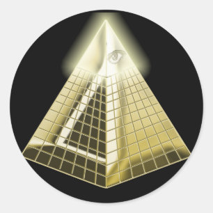 Rond Sticker Pyramide Oeil