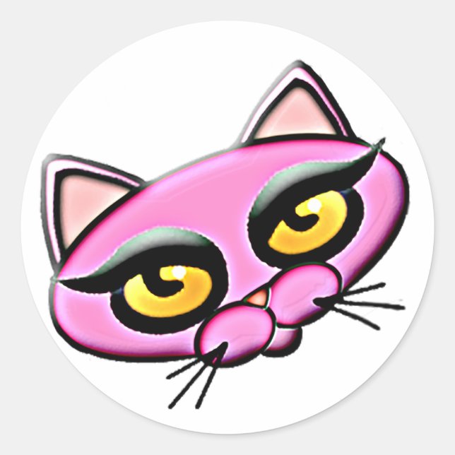 Rond Sticker Qat Rétro (Devant)