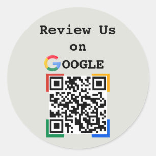 Rond Sticker QR Smart Google Review