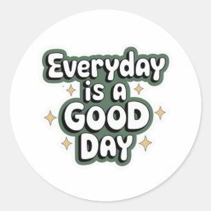 Rond Sticker Quotidien De Vibes Positives - Inspiration