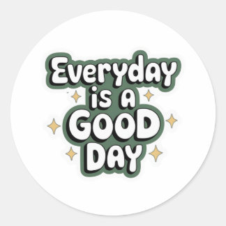 Rond Sticker Quotidien De Vibes Positives - Inspiration