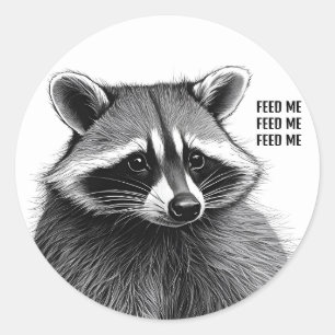 Rond Sticker Raccoon