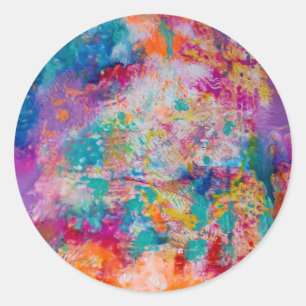 Rond Sticker Rainbow Showers