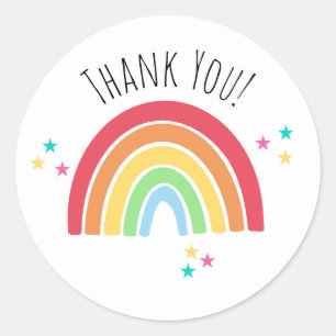 Rond Sticker Rainbow Thankyou