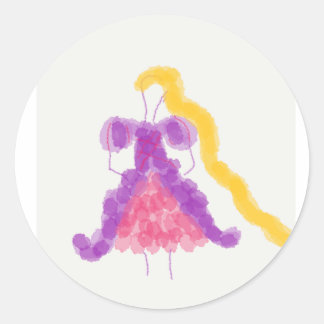 Rond Sticker Rapunzel Collection Princess Girls