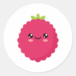 Rond Sticker Raspberry Classic Round