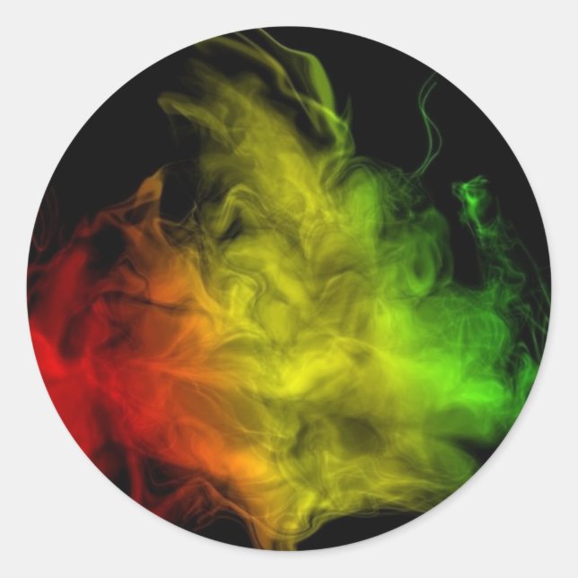 Rond Sticker Rasta Smoke (Devant)
