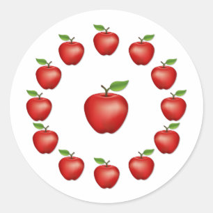 Rond Sticker Red Delicious