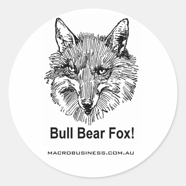 Rond Sticker renard à ours taureau (Devant)