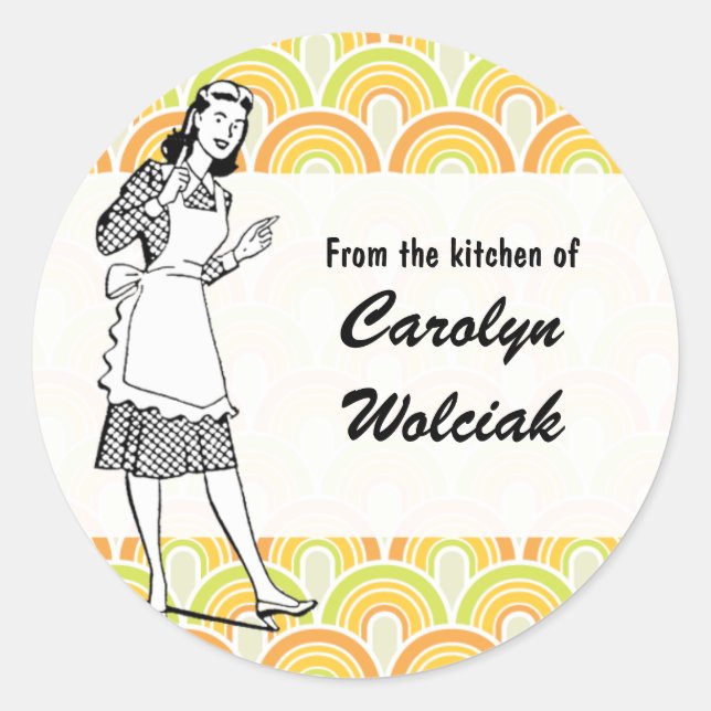 Rond Sticker rétro "From the Kitchen" (Citrus) (Devant)