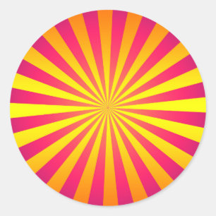 Rond Sticker rétro Gras et Vibrant