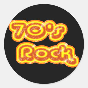 Rond Sticker rock des années 70