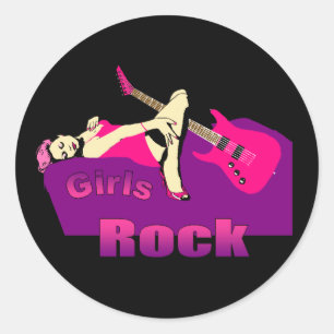 Rond Sticker Rock Girls