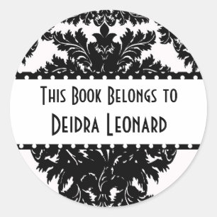 Rond Sticker Rond-Ce Livre Appartient À
