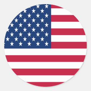 Rond Sticker rond/drapeau américain